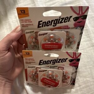 New Energizer Hearing Aid Battery Size 13 Zero Mercury AZ13DP-24 - 2 packages